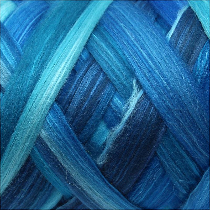 Floating Color Merino-Seidenkammzug Ozean 50 g